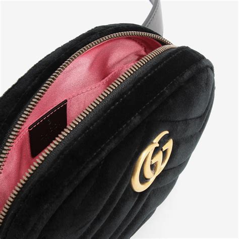 gucci waist bag velvet|gucci velvet bag marmont.